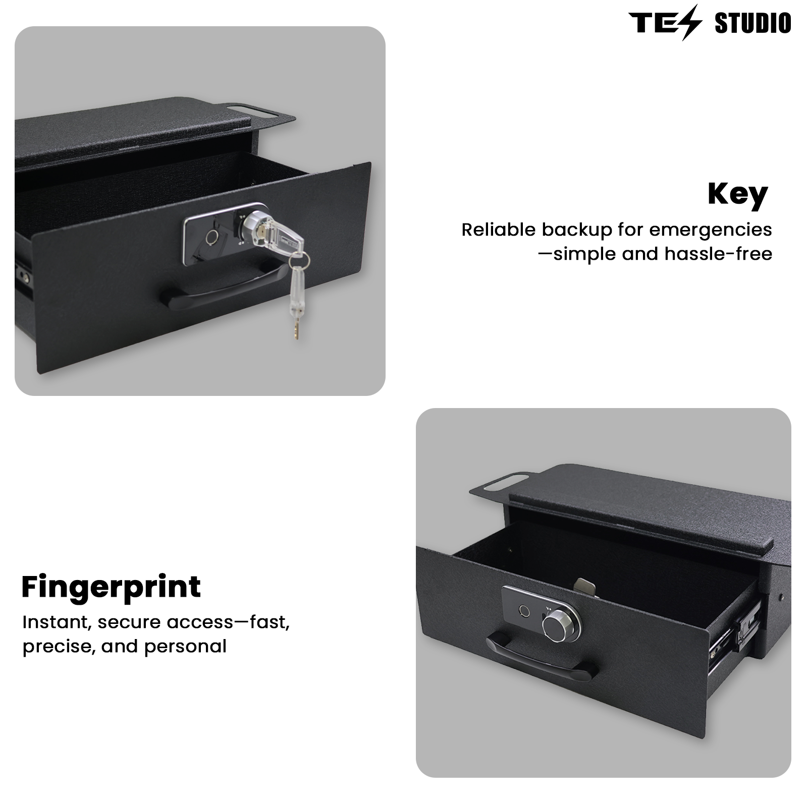 Tesla Cybertruck Under Seat Storage Box Tesla Accessories Interior Cybertruck Accessories Fingerprint Lock Tesstudio®