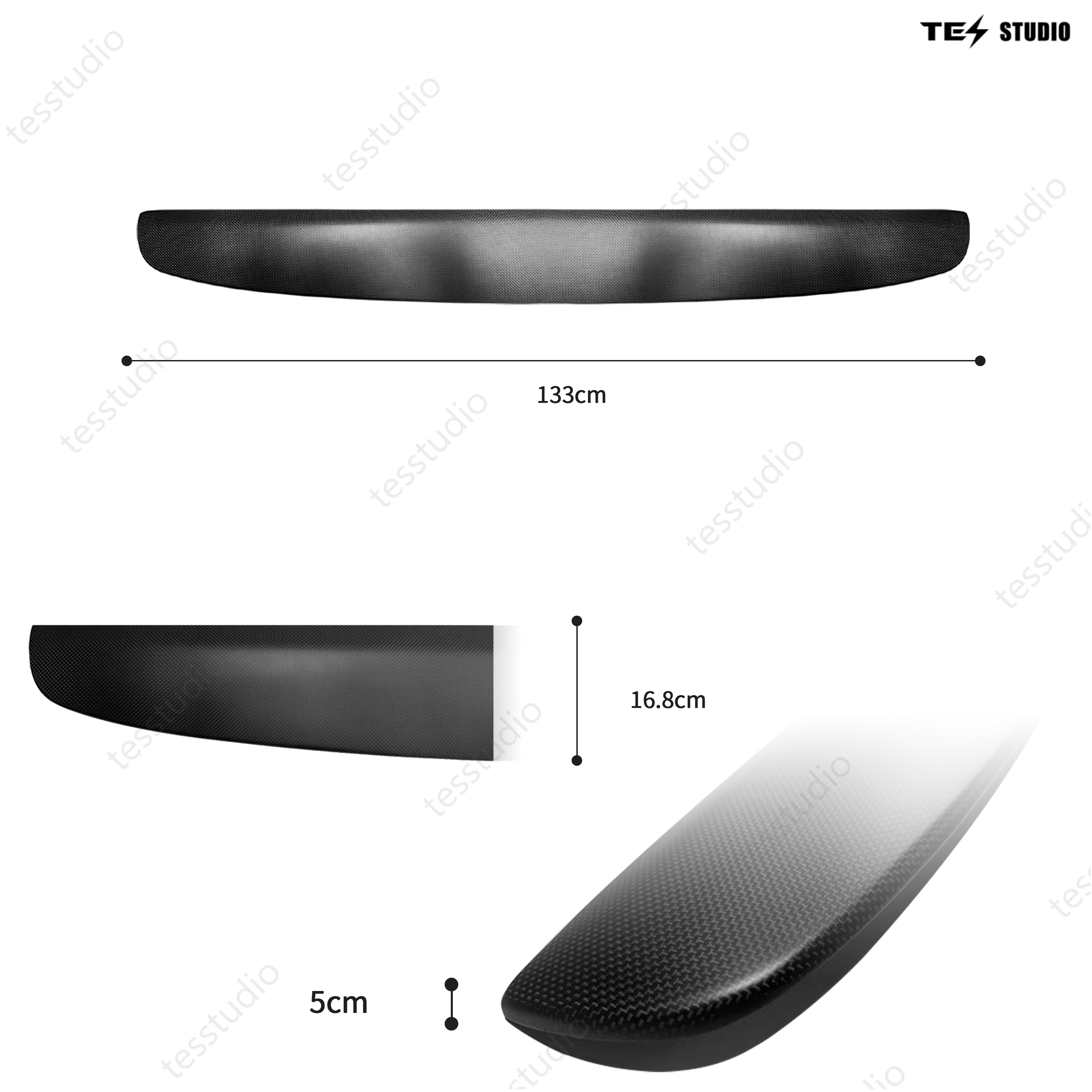 Carbon Fiber Dashboard Replacement For Model 3 Highland Tesstudio®