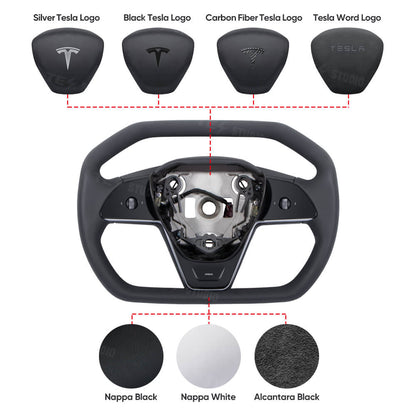 Tes Studio Cybertruck Style Yoke Steering Wheel for Tesla Model 3 & Y