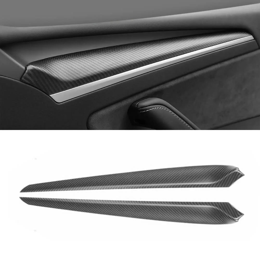 Model 3/Y Real Carbon Fiber Dashboard & Front Door Trim Panel Replacement Kit