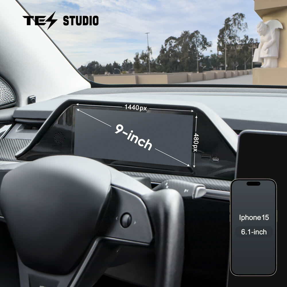 Tesstudio FY9-C Intelligent Dashboard Display & Camera with ABS Material for Tesla Model 3/Y - Inspired by Model S/X Design