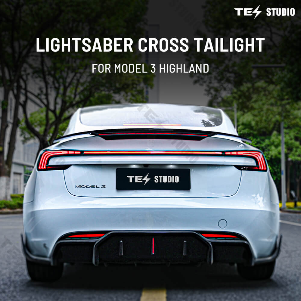 Tesstudio Model 3 Highland Lightsaber Cross Tailight