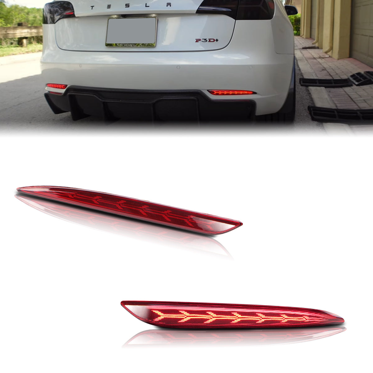 Tesstudio Fishbone Tail Light For Model 3/Y