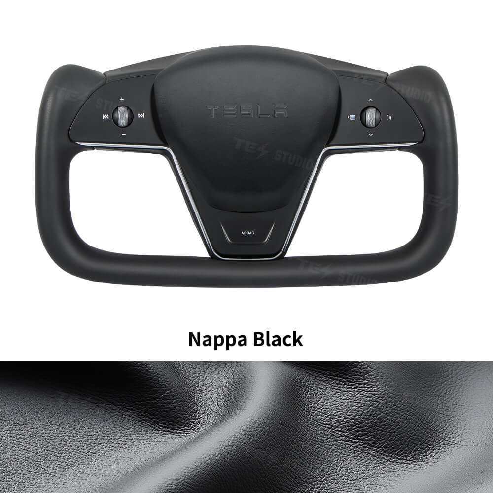 Tesstudio Custom Comfort & Style Yoke Steering Wheel Upgrade - For Tesla S/X (2012-2020)