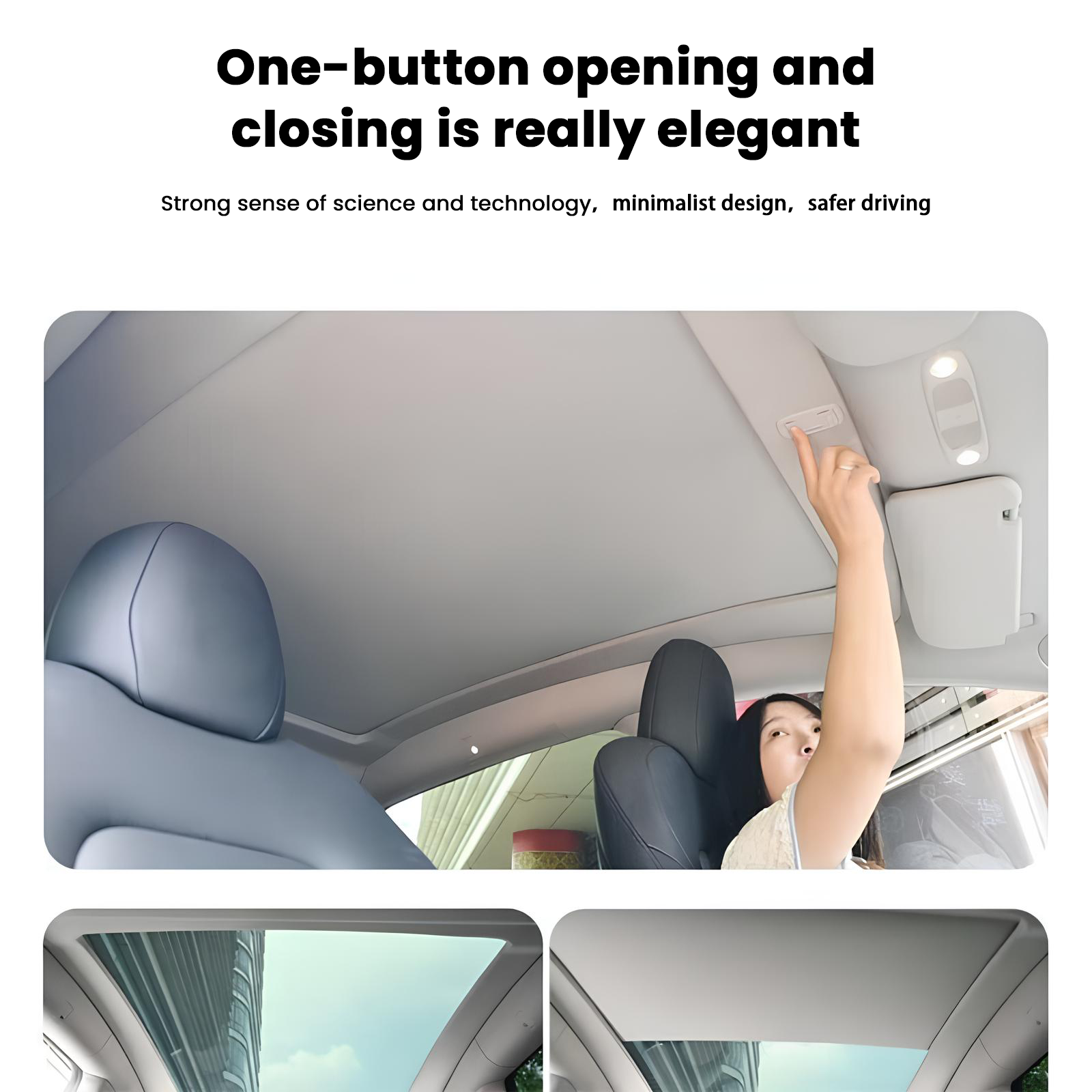 Tesla Model Y Sunshade Electric Sunshade Model Y Retractable Roof Shade Model Y Accessories Tesstudio®