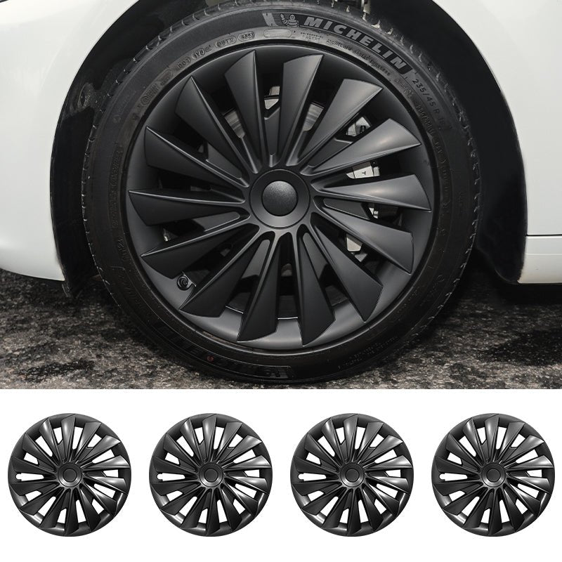 Tesla Model 3 Highland Wheel Hub Cap Covers 18'' New Blade Style Model 3 Highland Hubcaps Tesstudio® (2023-2024)