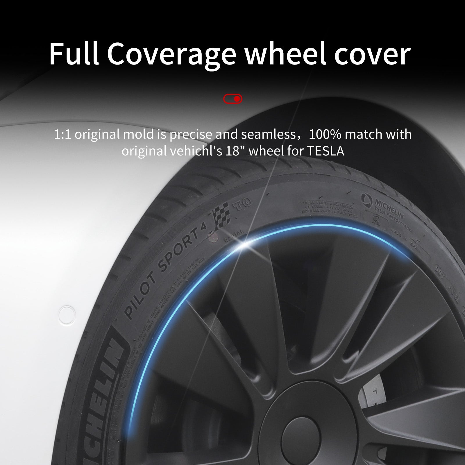 Tesla Model 3 Rim Protector 18'' Knife Style Model 3 Wheel Cover Tesstudio® (2017-2023)