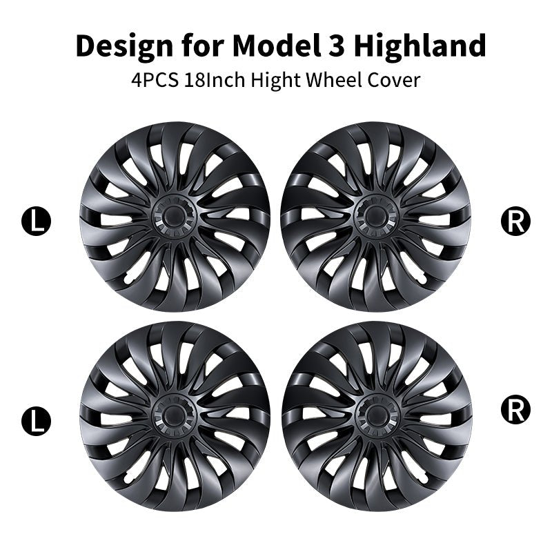 Tesla Model 3 Highland Protector Cover Kit 18'' New Strom Style Model 3 Highland Wheel Cover Tesstudio® (2023-2024)