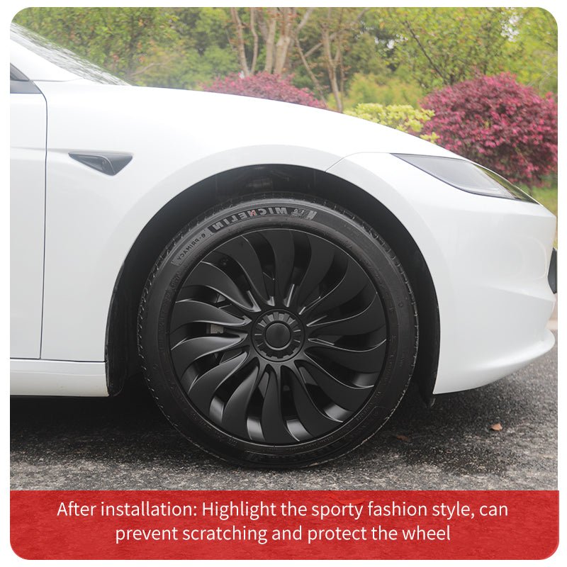 Tesla Model 3 Highland Protector Cover Kit 18'' New Strom Style Model 3 Highland Wheel Cover Tesstudio® (2023-2024)