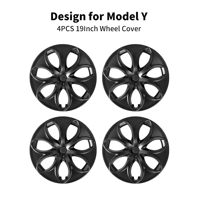 Tesla Model Y Hubcaps 19'' Petal Style Wheel Cover Tesstudio® (2020-2024 Year)