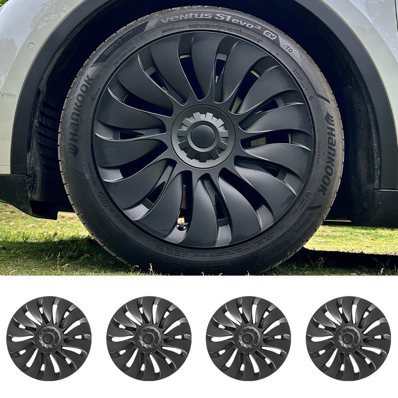 Tesla Model Y Wheels 19'' Storm Style Wheel Cap Covers Model Y Center Caps Tesstudio® (2020-2024 Year)