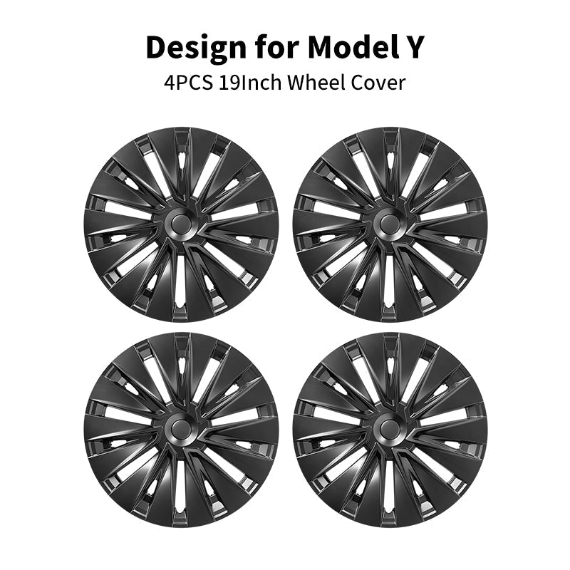 Tesla Model Y Wheel Center Hub Cap 19'' Turbine Style Wheel Cover Tesstudio® (2020-2024 Year)