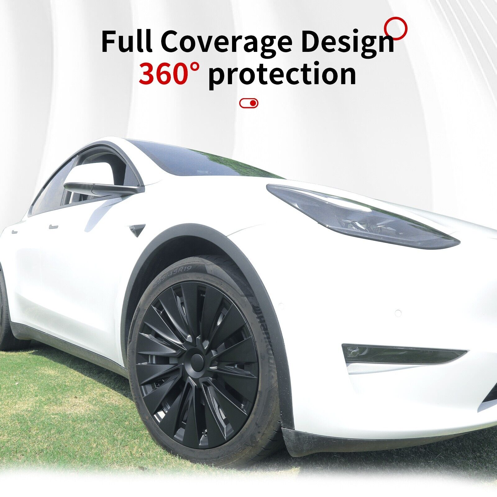 Tesla Model Y Wheel Center Hub Cap 19'' Turbine Style Wheel Cover Tesstudio® (2020-2024 Year)