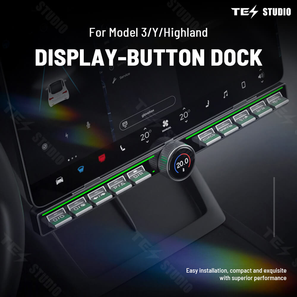 Tesstudio Magic Rotating Button Docking Station for Tesla Model 3/Y/Highland