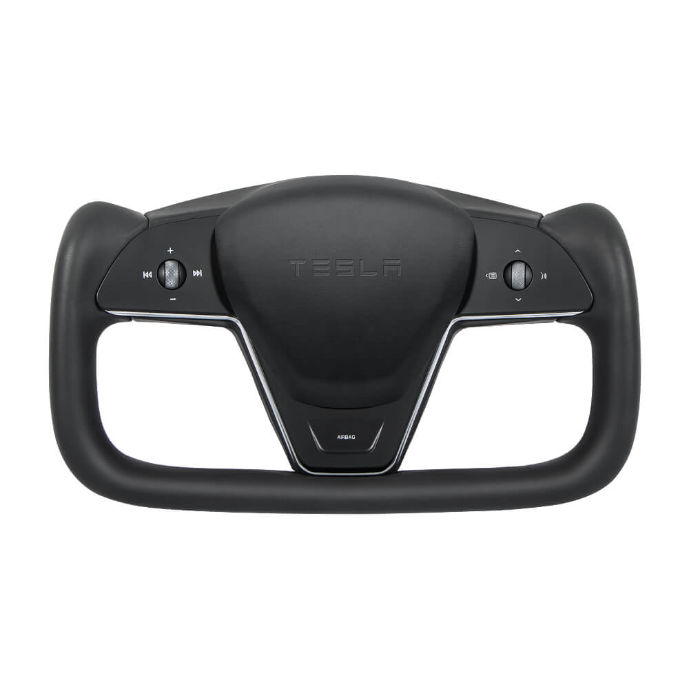 Tesstudio Custom Comfort & Style Yoke Steering Wheel Upgrade - For Tesla S/X (2012-2020)