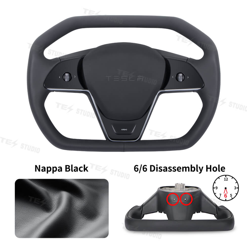 Tes Studio Cybertruck Style Yoke Steering Wheel for Tesla Model 3 & Y