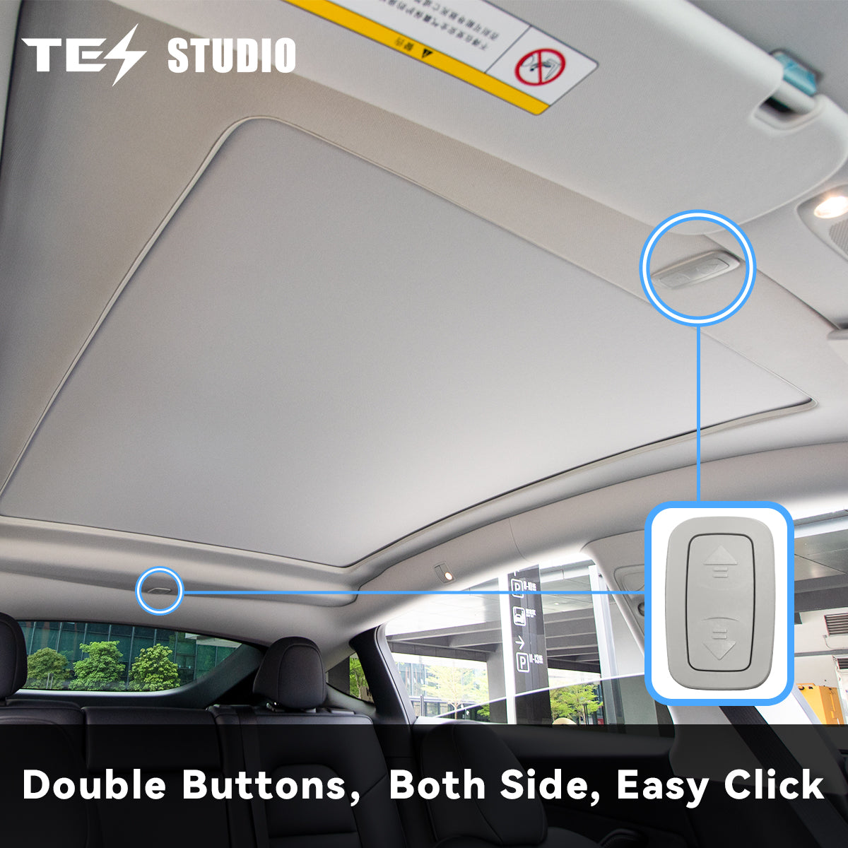 Tesstudio Electric Retractable Sunshade & 35L Trunk Refrigerator For Tesla Model Y