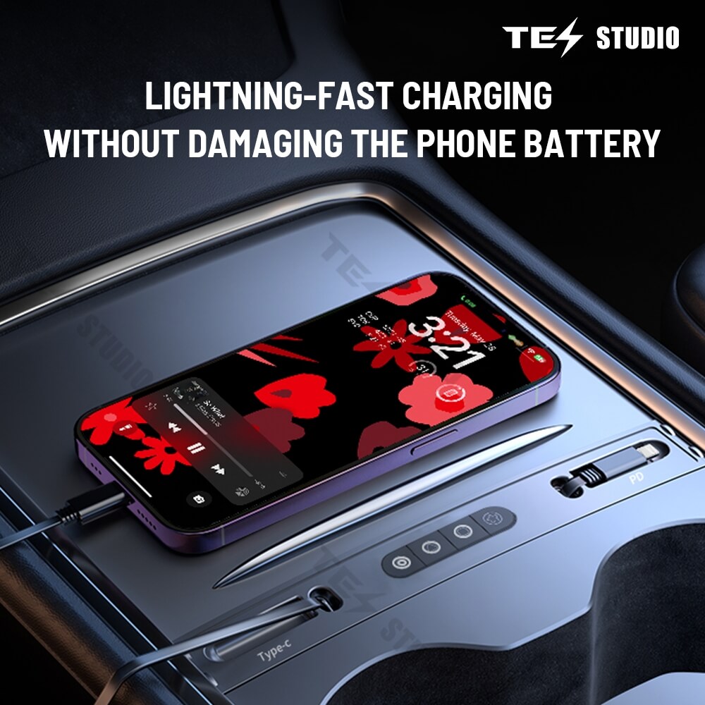 Tesstudio Smart Docking Station Enhanced Control and Charging for Tesla Model 3 and Model Y（2021+））