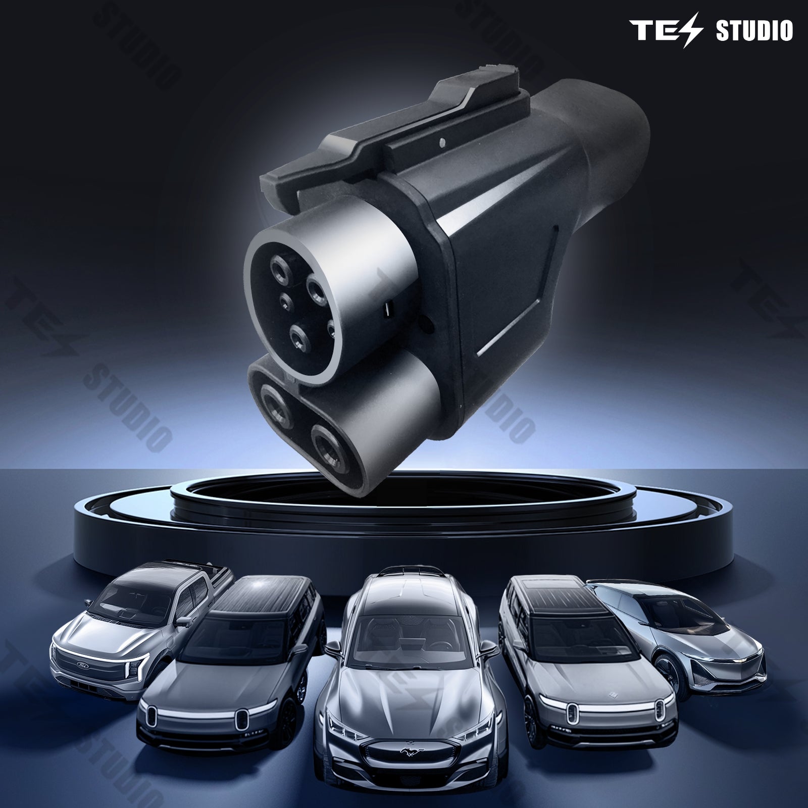 Tesstudio tesla supercharger(NACS) to ccs adapter Fast Charging for DC Fast Charging and can also charge other brand electric vehicles