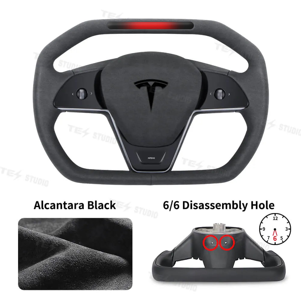 Cyber Steering Wheel with Indicator Lights is designed for Model 3/Y, Tesla Accessories Inspired by Cybertruck