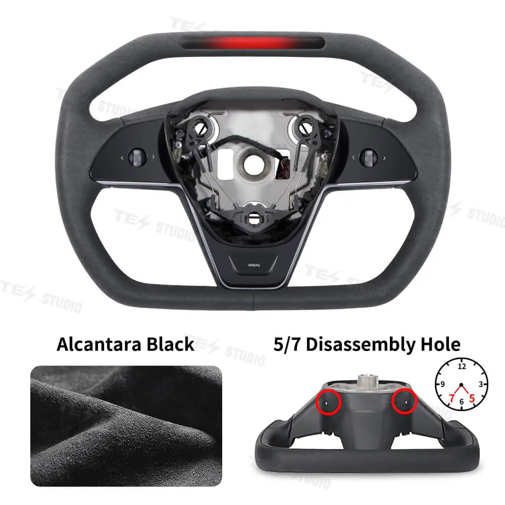 Cyber Steering Wheel with Indicator Lights is designed for Model 3/Y, Tesla Accessories Inspired by Cybertruck