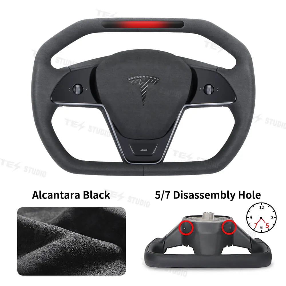 Cyber Steering Wheel with Indicator Lights is designed for Model 3/Y, Tesla Accessories Inspired by Cybertruck