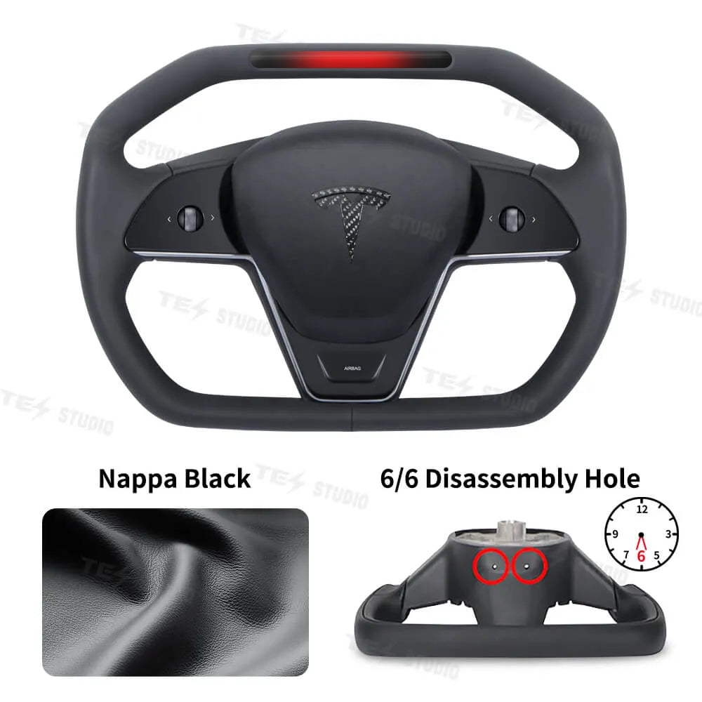 Cyber Steering Wheel with Indicator Lights is designed for Model 3/Y, Tesla Accessories Inspired by Cybertruck