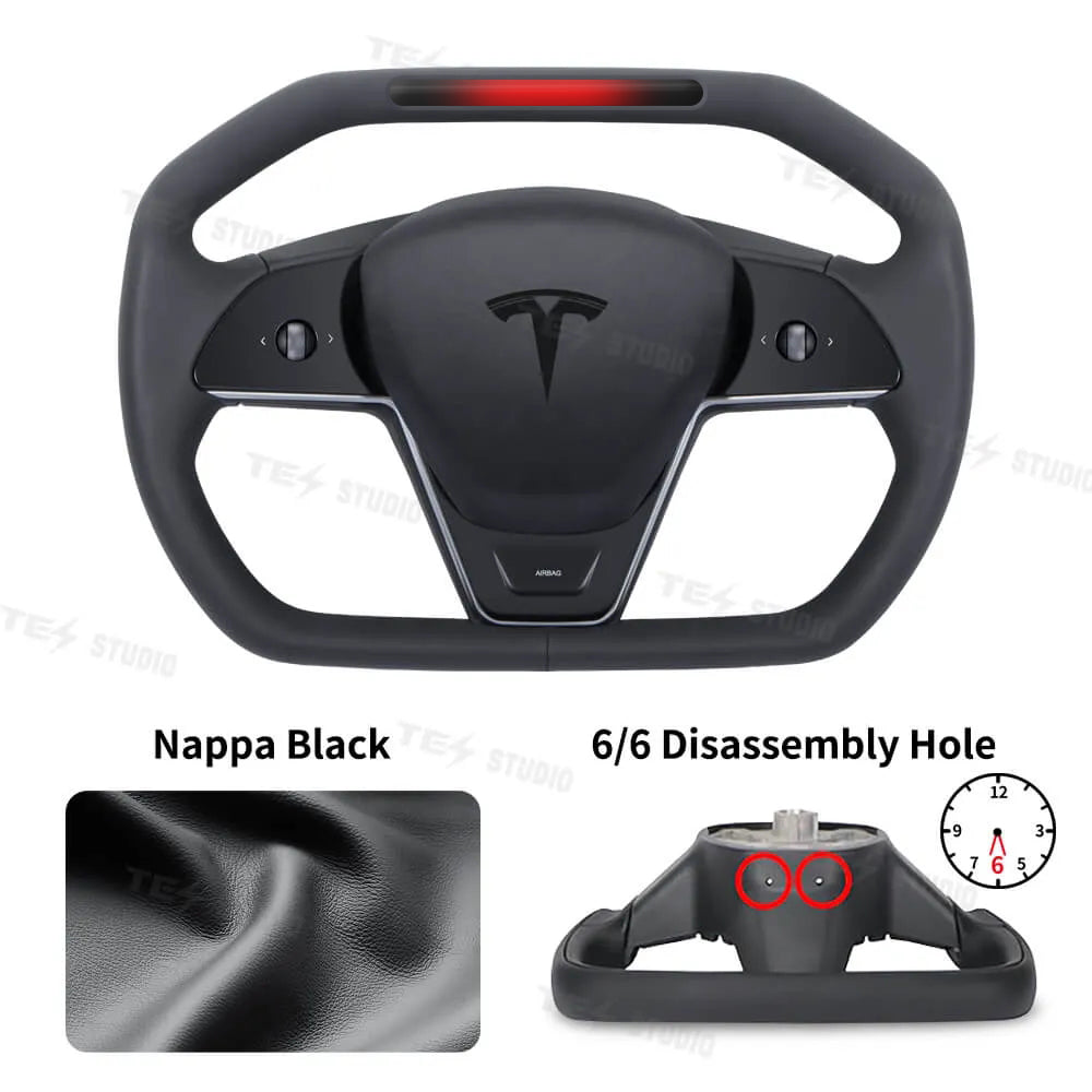 Cyber Steering Wheel with Indicator Lights is designed for Model 3/Y, Tesla Accessories Inspired by Cybertruck