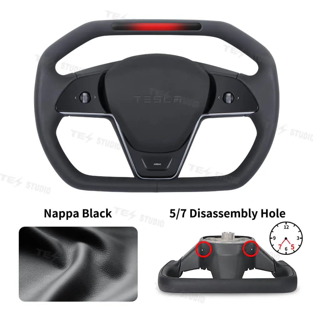 Cyber Steering Wheel with Indicator Lights is designed for Model 3/Y, Tesla Accessories Inspired by Cybertruck