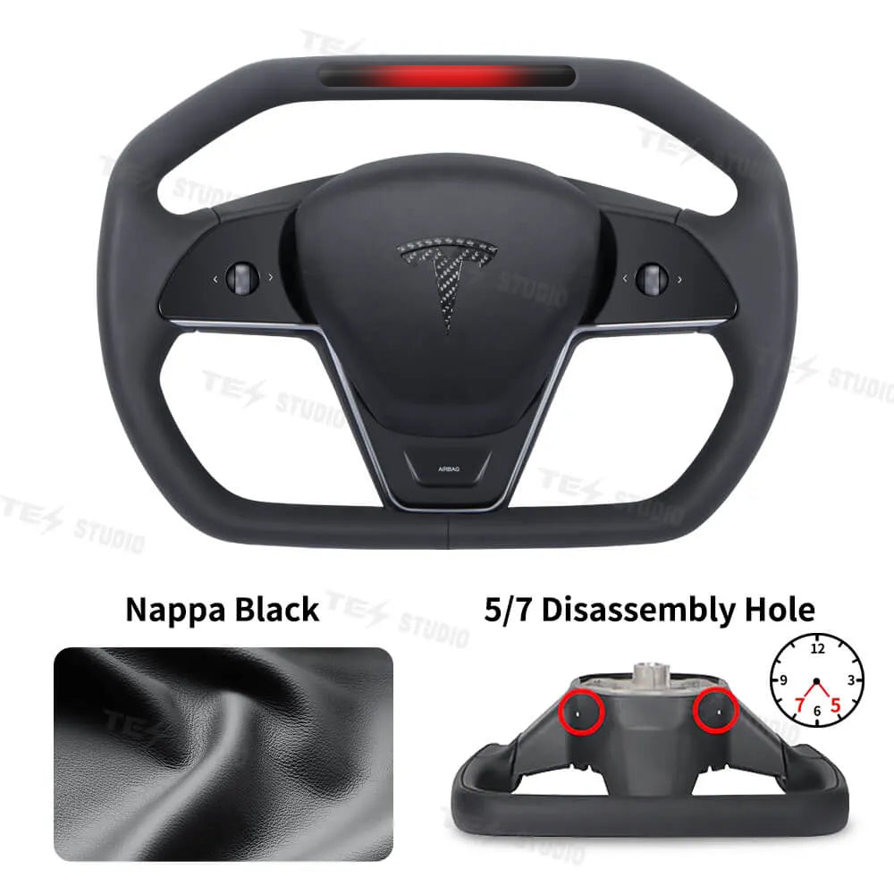 Cyber Steering Wheel with Indicator Lights is designed for Model 3/Y, Tesla Accessories Inspired by Cybertruck