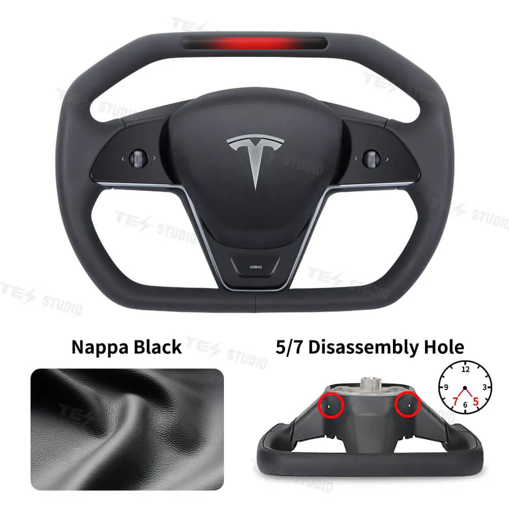 Cyber Steering Wheel with Indicator Lights is designed for Model 3/Y, Tesla Accessories Inspired by Cybertruck