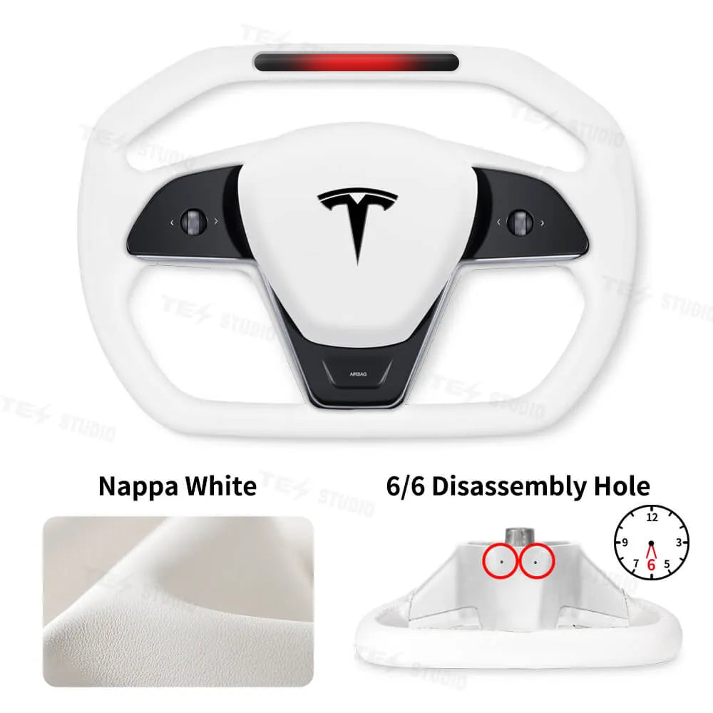 Cyber Steering Wheel with Indicator Lights is designed for Model 3/Y, Tesla Accessories Inspired by Cybertruck