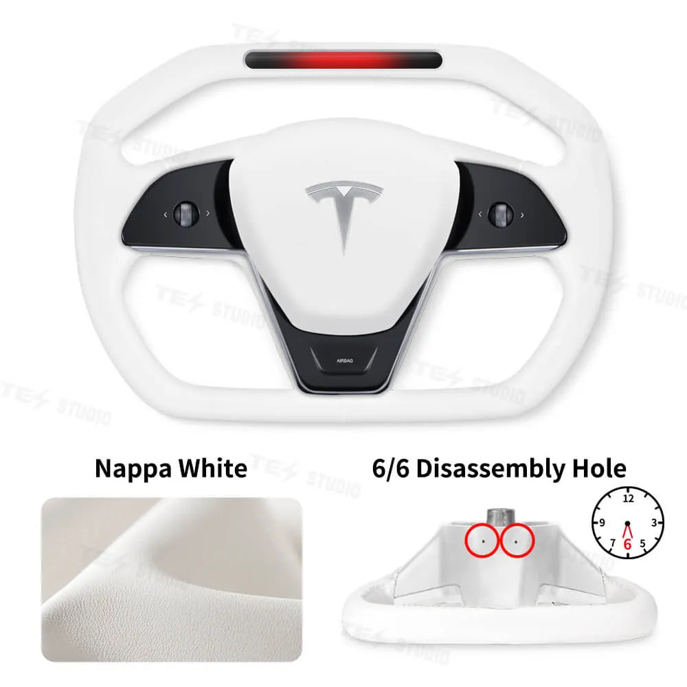 Cyber Steering Wheel with Indicator Lights is designed for Model 3/Y, Tesla Accessories Inspired by Cybertruck