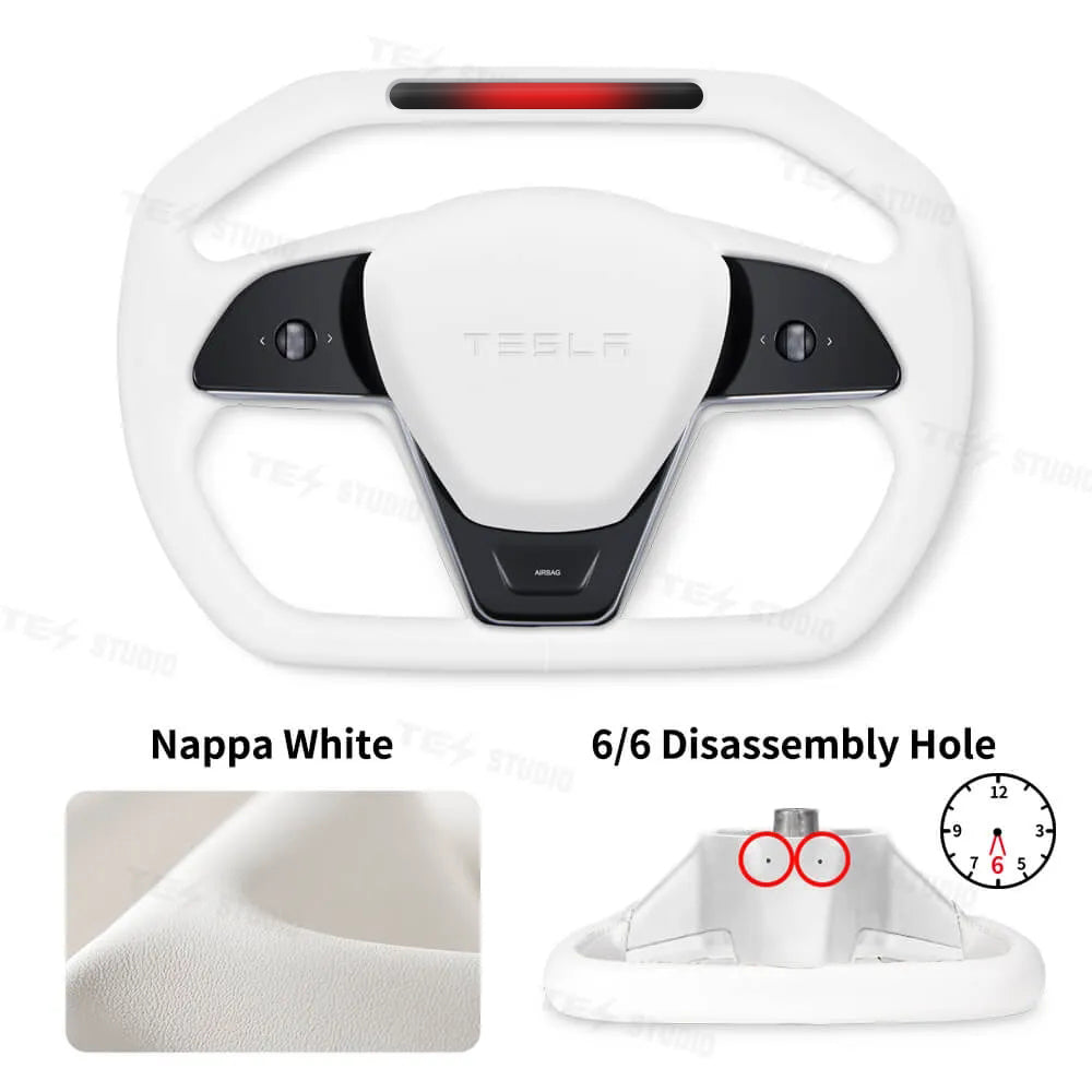 Cyber Steering Wheel with Indicator Lights is designed for Model 3/Y, Tesla Accessories Inspired by Cybertruck