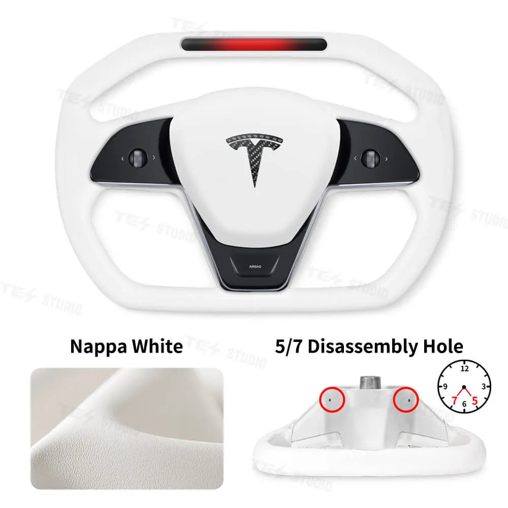 Cyber Steering Wheel with Indicator Lights is designed for Model 3/Y, Tesla Accessories Inspired by Cybertruck