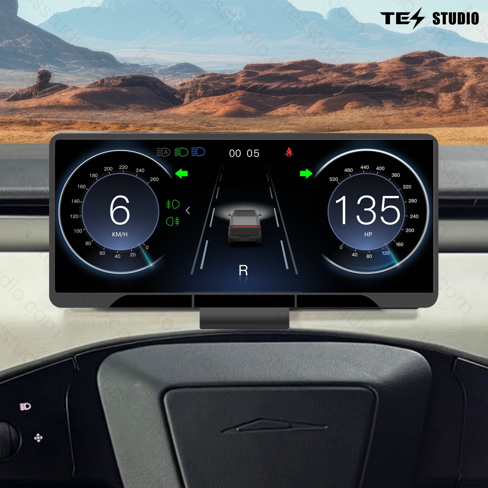 Cybertruck Carplay Dashboard Screen C9 9-in Touch Screen Tesstudio®