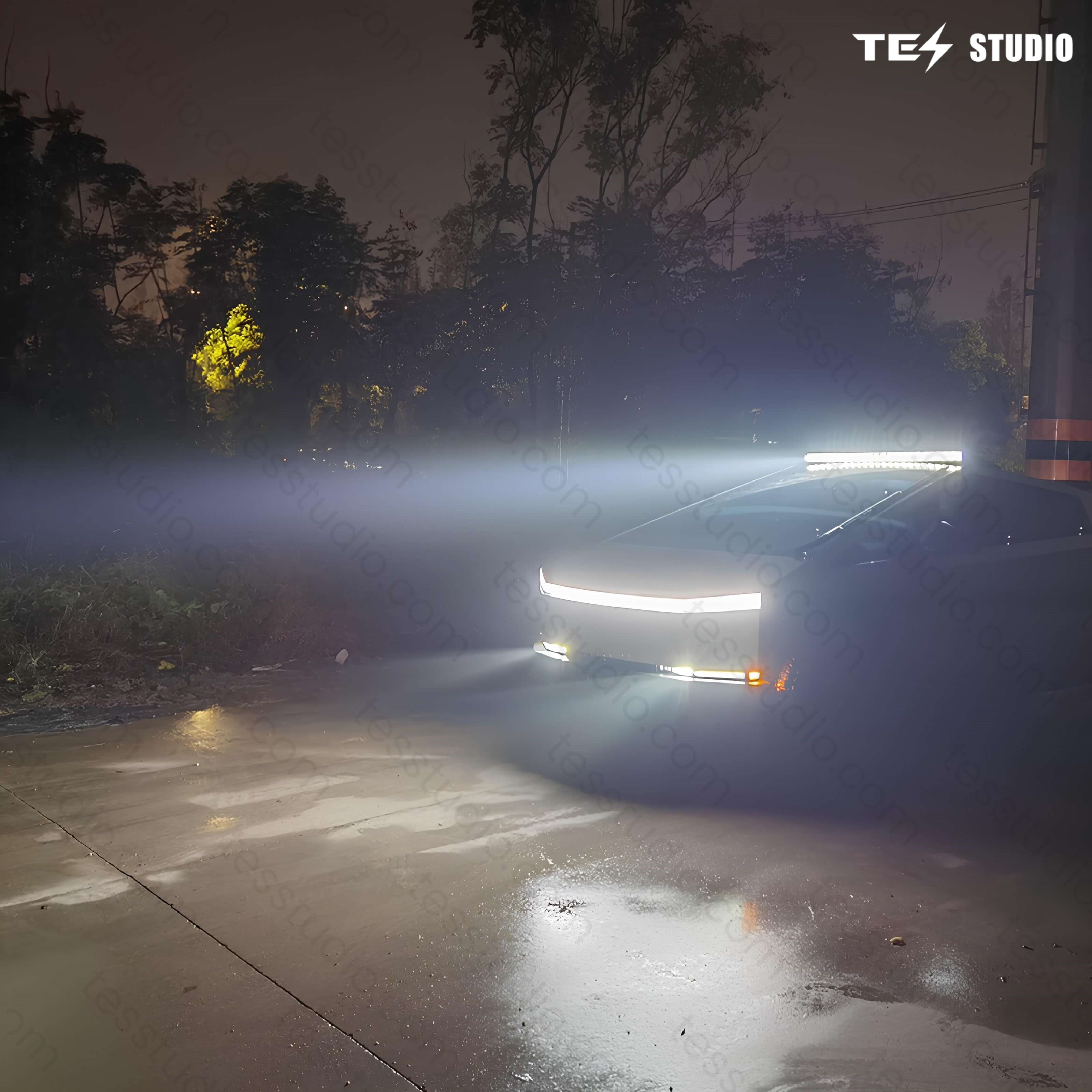 Cybertruck LED Light Bar Spotlights Light Flood Spot Beam Off-road Auxiliary Lighting Headlight Bar Top Fog Lamp Driving Light Tesstudio®
