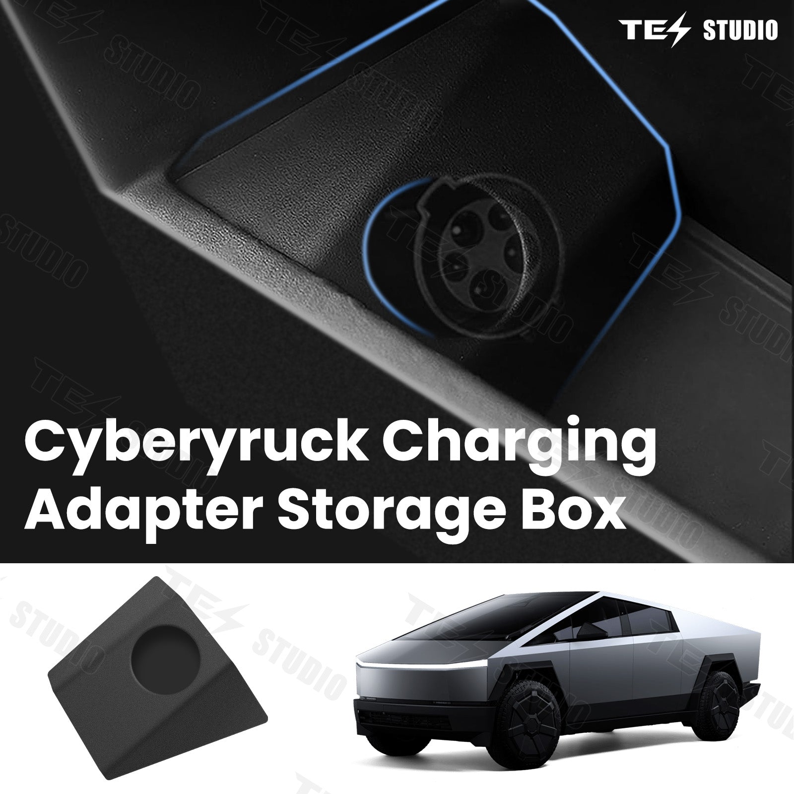 Cybertruck Accessories Charging Adapter Storage Box Tesstudio