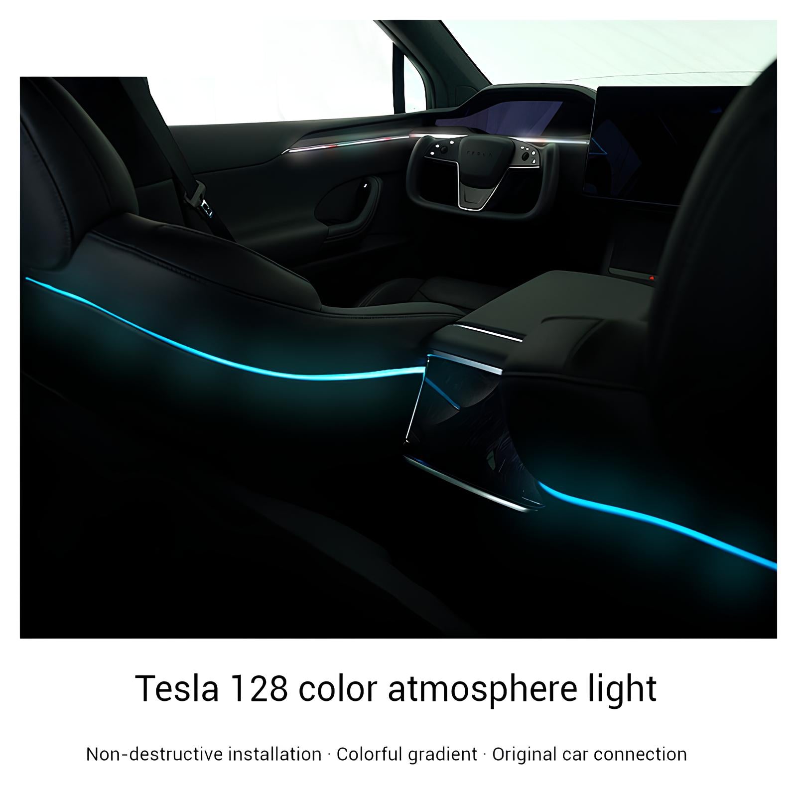 Tesla Model X Ambient Lighting Model X Laser Carving RGB Lighting Tesla Interior Accessories Tesstudio® (2022+ )