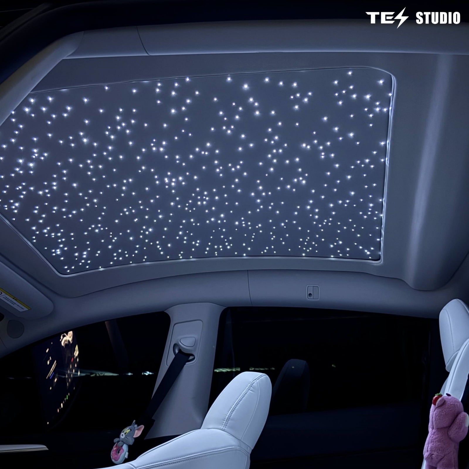 Tesla Model Y Voice-Controlled Starry Sky Electric Sunshade Tesla Model Y Electric Sunshade Tesla Accessories Tesstudio®