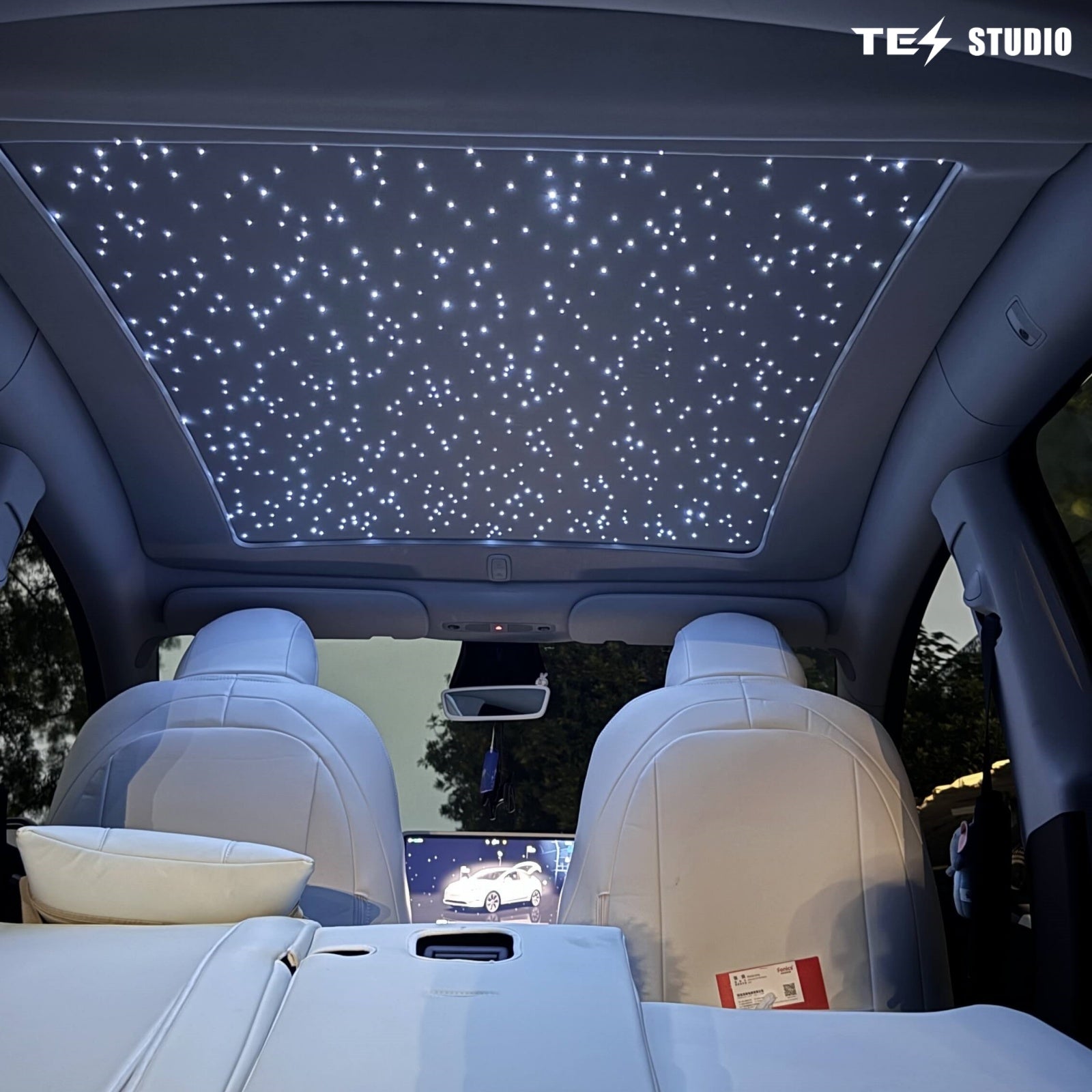 Tesla Model Y Voice-Controlled Starry Sky Electric Sunshade Tesla Model Y Electric Sunshade Tesla Accessories Tesstudio®