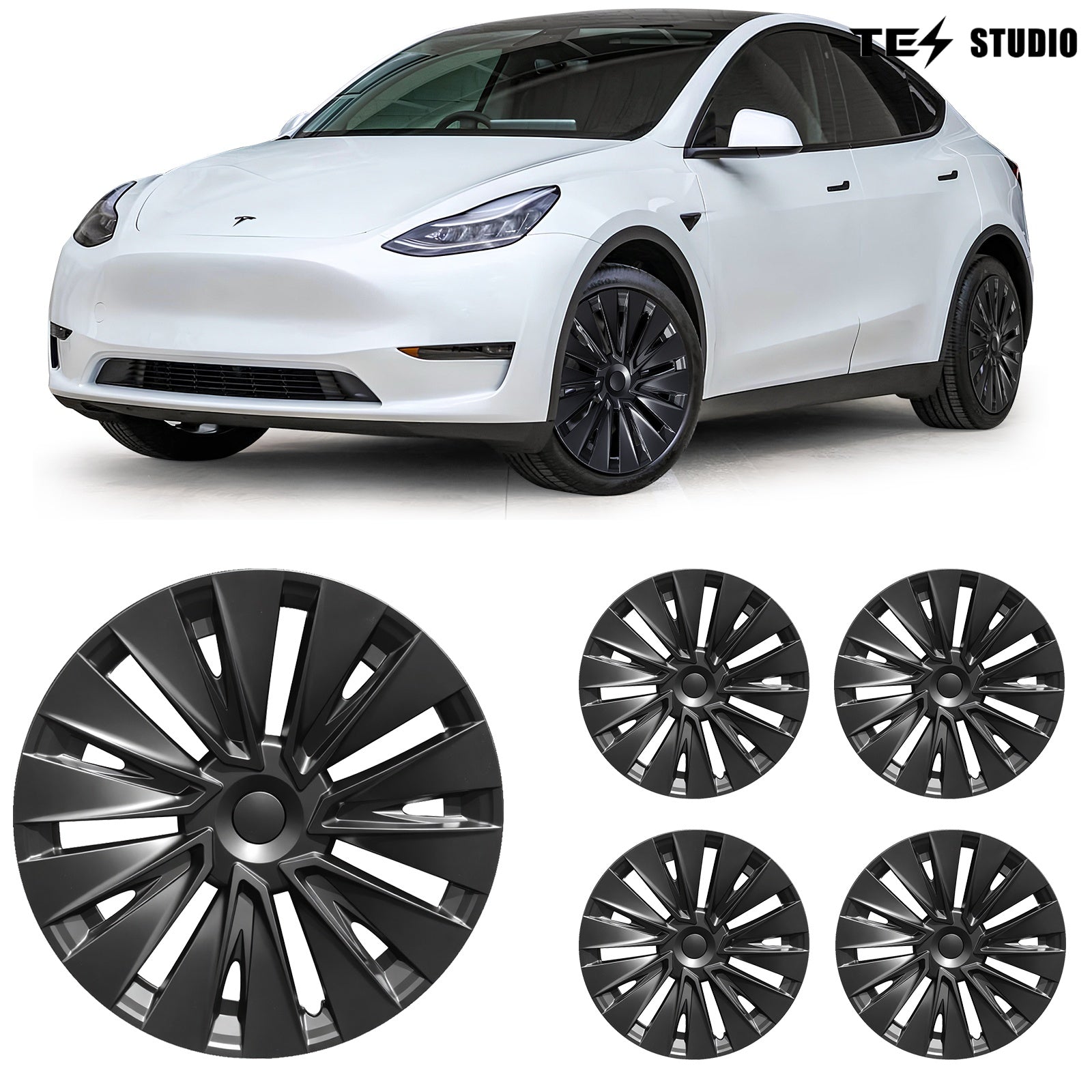 Tesla Model Y Hub Caps 19'' X Styel Wheel Cover Tesla Model Y Tire Accessories Model Y Exterior Accessories Tesstudio®