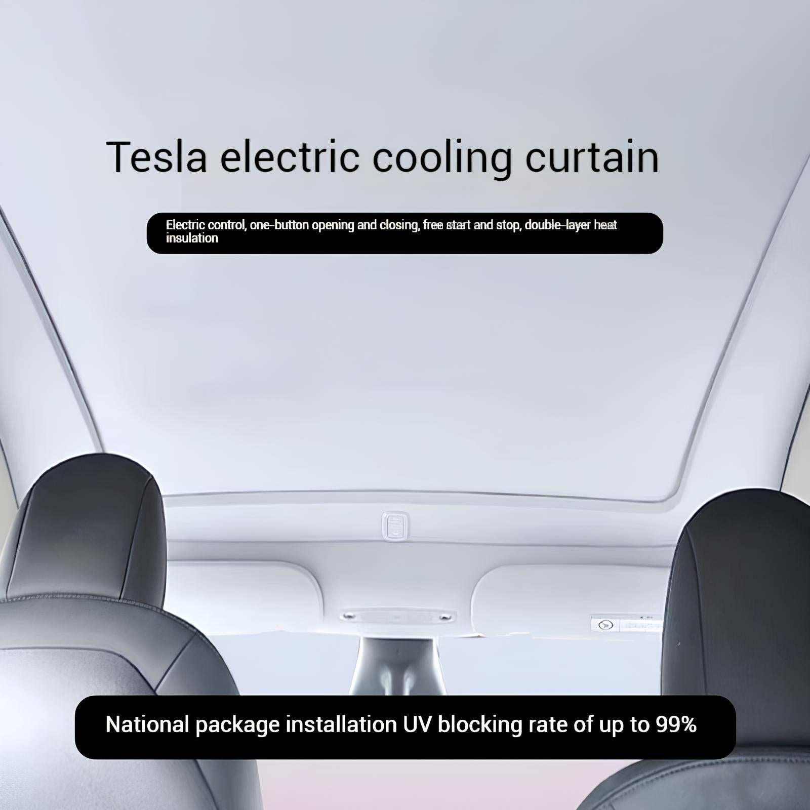 Tesla Model Y Sunshade Electric Sunshade Model Y Retractable Roof Shade Model Y Accessories Tesstudio®