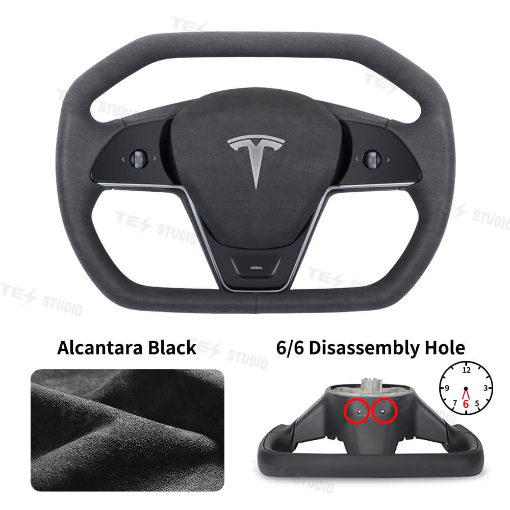 Tes Studio Cybertruck Style Yoke Steering Wheel for Tesla Model 3 & Y