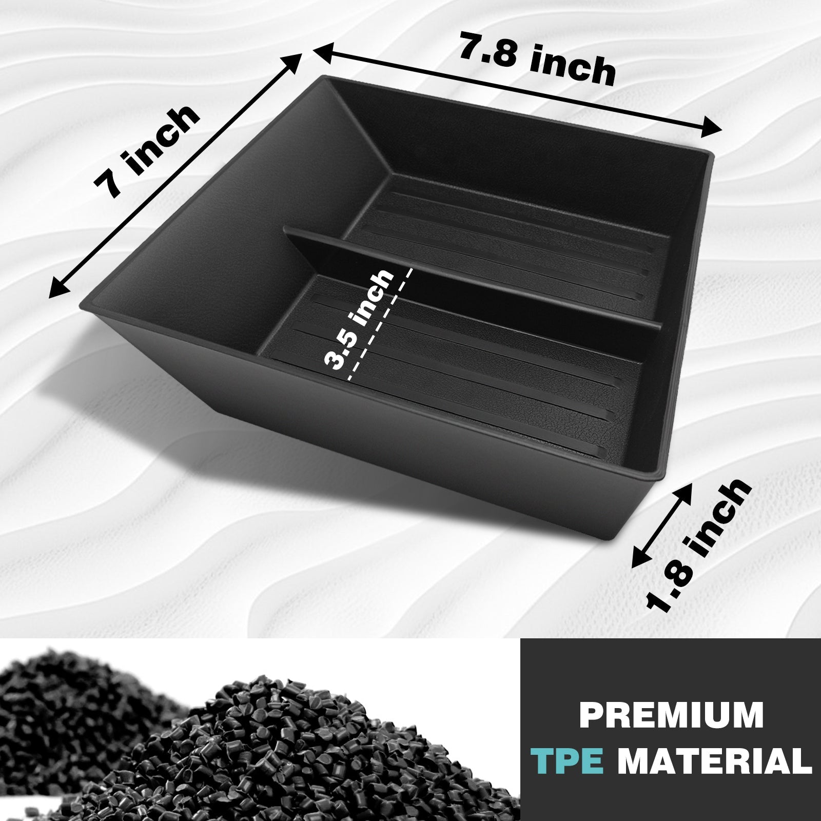 Tesstudio Console Bottom TPE Tray for Cybertruck