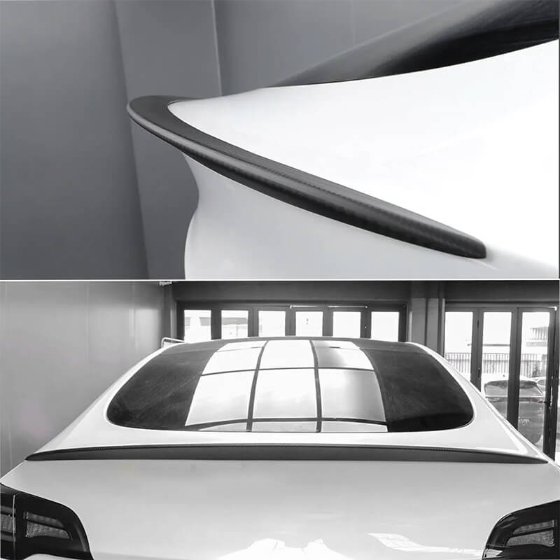 Tesstudio Real Carbon Fiber Rear Trunk Lip Spoiler For Model 3/Y