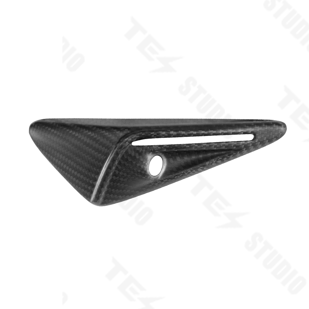 Tesstudio Carbon Fiber Leaf Camera Full Coverage Sticker Kit For Tesla Model 3 Highland