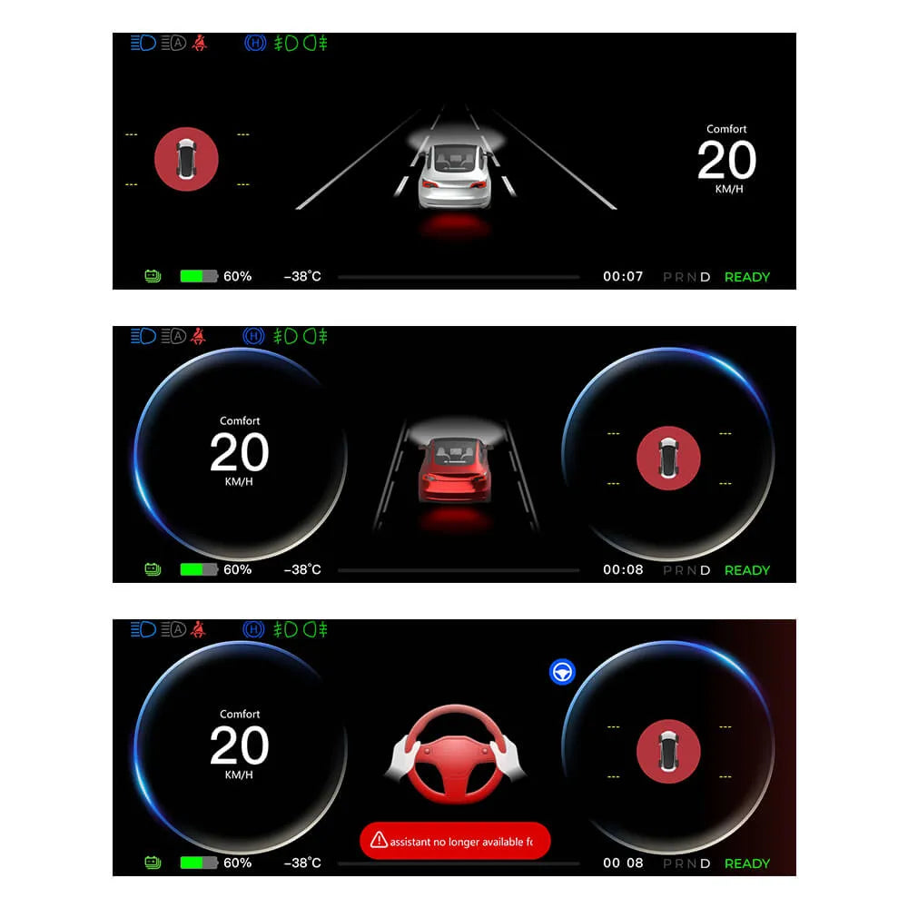 Tesstudio FY9-C Smart Dashboard Display with Camera for Tesla Model 3/Y (Inspired by Model S/X Design)