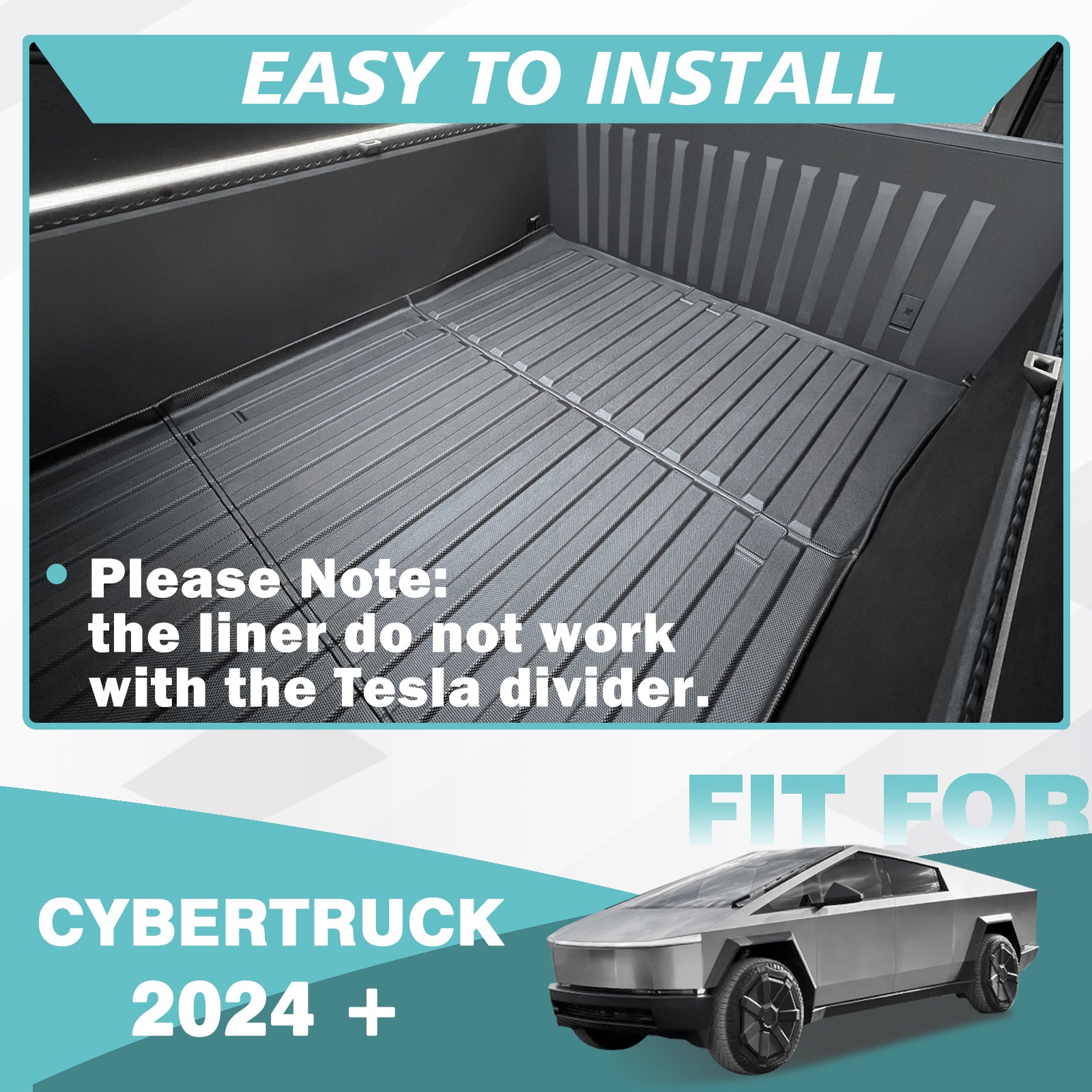 Tesstudio Bundle of Frunk Mat and Truck Bed Mat for Cybertruck