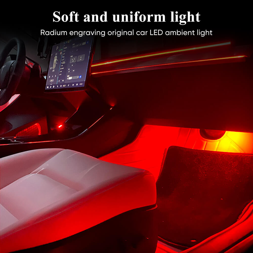 Tesstudio Laser Carving Ambient Lighting Upgrade Kit For 2021+ Model 3/Y